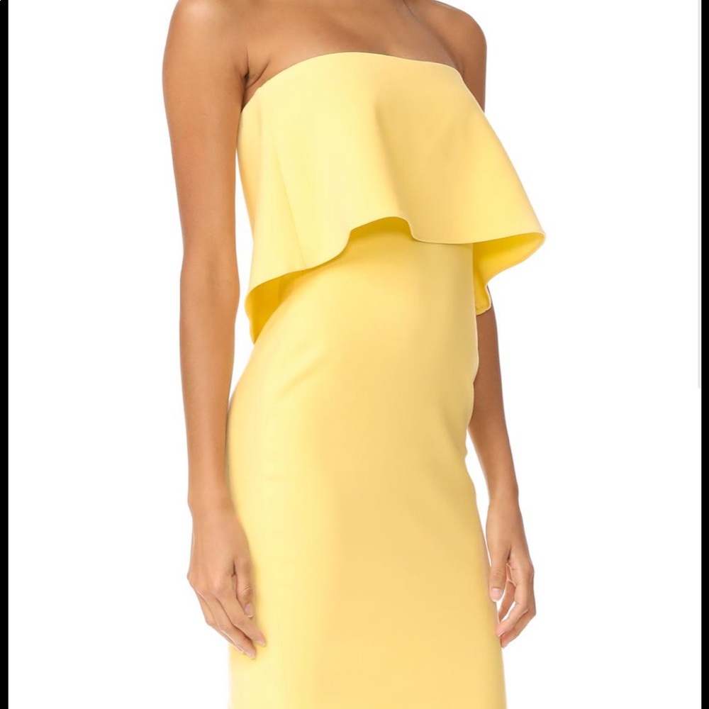Likely Diggs Yellow Strapless Dress
